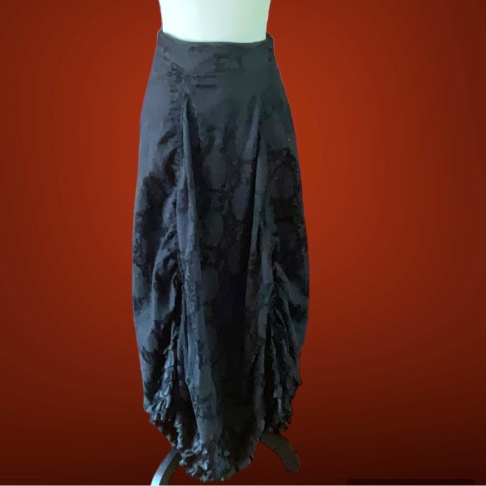 Jawbreaker Goth Victorian Steampunk brocade long skirt  Size Small